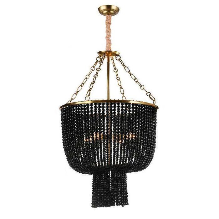 Подвесной светильник Brass/Black черного цвета