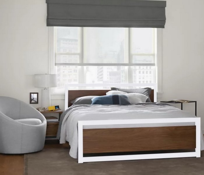 Кровать Брайтон 180х200 бело-коричневого цвета - лучшие Кровати для спальни в INMYROOM