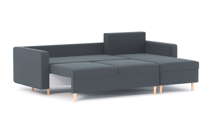 Угловой диван-кровать Палмер серого цвета - лучшие Угловые диваны в INMYROOM