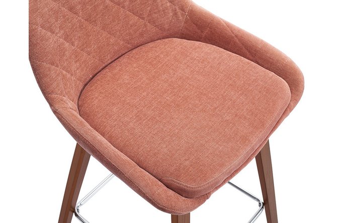 Стул полубарный Joan кораллового цвета - лучшие Барные стулья в INMYROOM