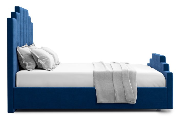Кровать Velino 160х200 темно-синего цвета с подъемным механизмом - лучшие Кровати для спальни в INMYROOM