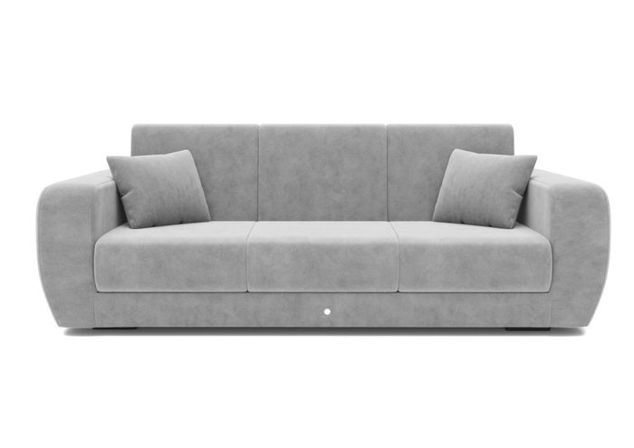 Прямой диван-кровать светло-серого цвета