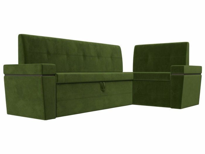 Угловой диван-кровать Деметра зеленого цвета правый угол - лучшие Угловые диваны в INMYROOM