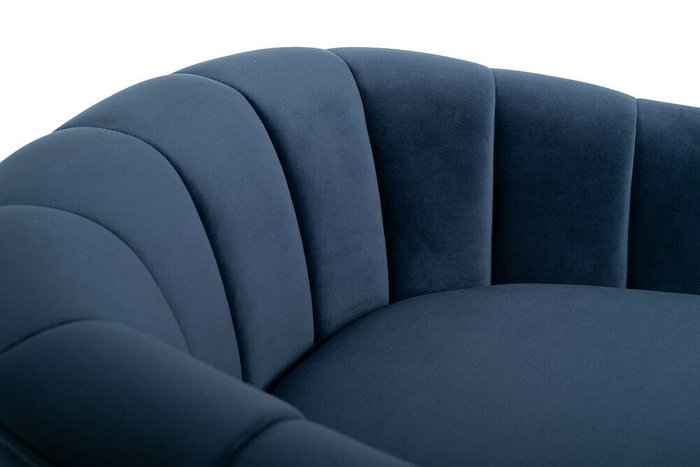 Кресло в обивке из велюра тёмно-синего цвета - лучшие Интерьерные кресла в INMYROOM