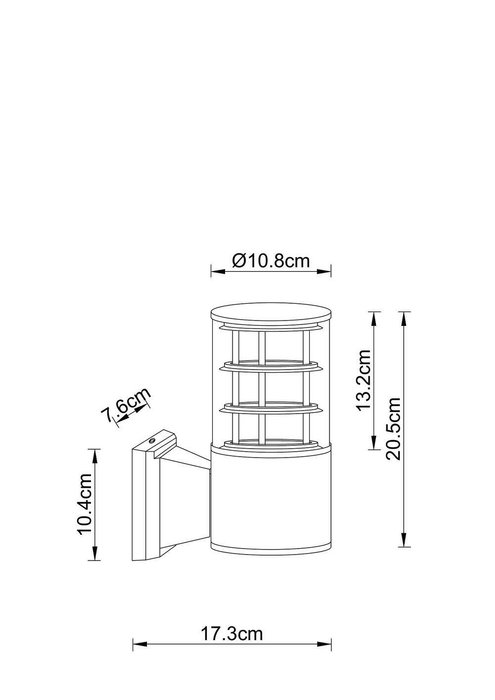 Уличный настенный светильник Arte lamp TOKYO A5315AL-1BK - лучшие Настенные уличные светильники в INMYROOM