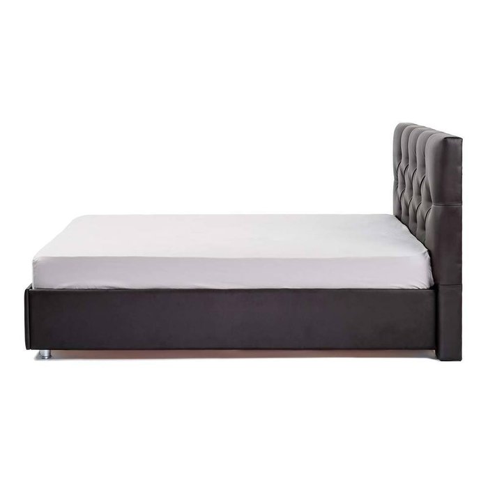 Кровать Монблан с подъемным механизмом из коричневой экокожи 120х200 - лучшие Кровати для спальни в INMYROOM