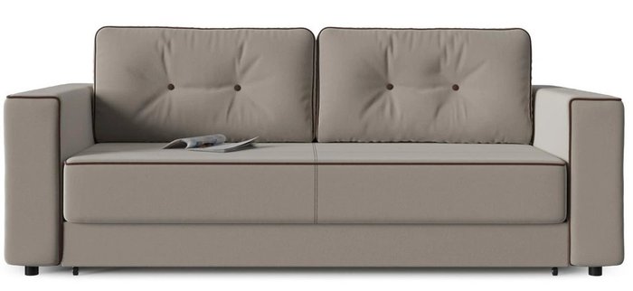 Диван-кровать прямой Принстон (Менли) 01 кабрио серого цвета - лучшие Прямые диваны в INMYROOM