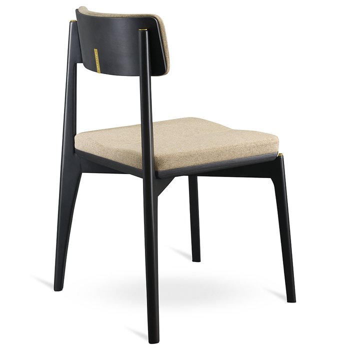 Стул Aska бежево-черного цвета  - лучшие Обеденные стулья в INMYROOM