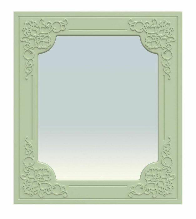 Настенное зеркало Соня Премиум 70х80 в раме светло-зеленого цвета