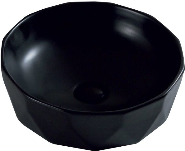Раковина накладная BelBagno черного цвета круглая 41 см