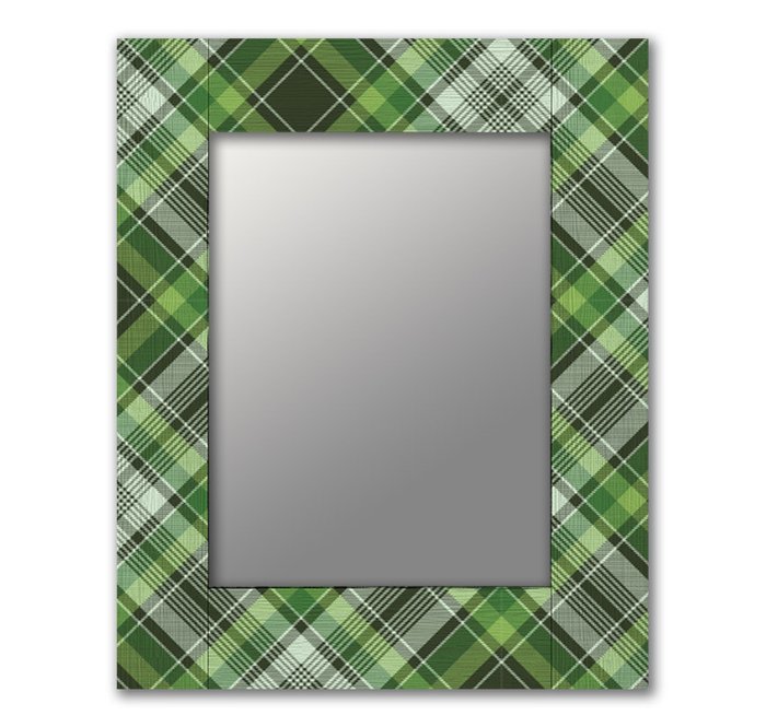Настенное зеркало Шотландия-3 50х65 зеленого цвета