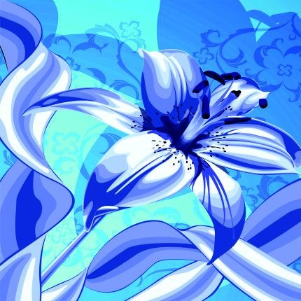 Декоративная картина "Сказочные лилии" - купить Принты по цене 3890.0