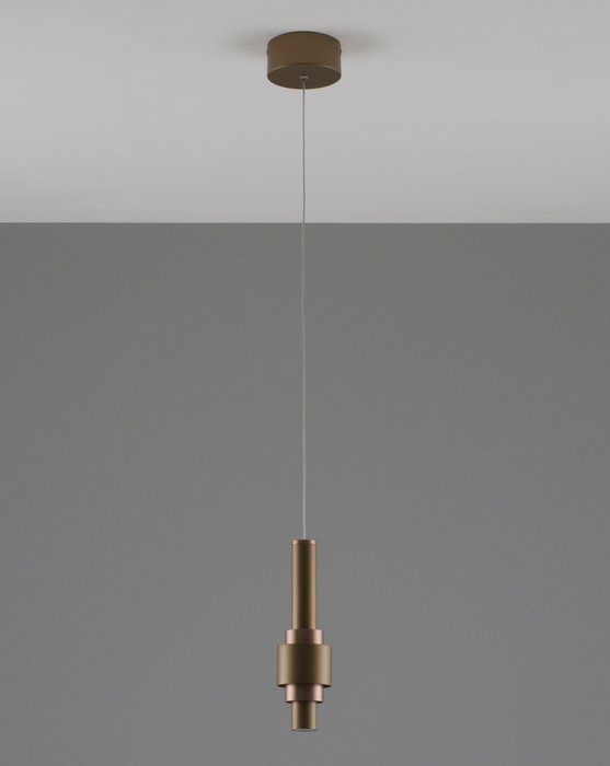 Подвесной светодиодный светильник Elsa коричнево-золотого цвета - лучшие Подвесные светильники в INMYROOM