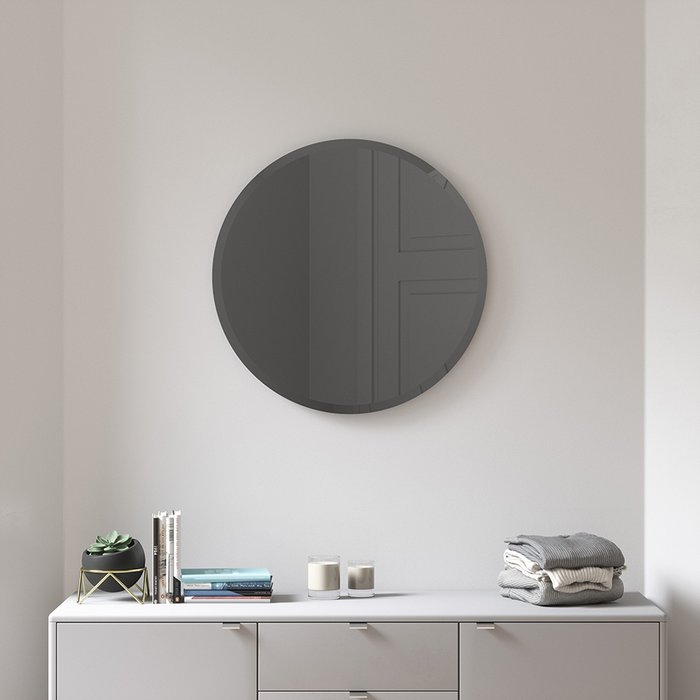 Зеркало настенное Hub диаметр 61 дымчатого цвета - купить Настенные зеркала по цене 11990.0