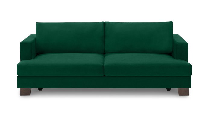 Прямой диван-кровать Марсель изумрудного цвета