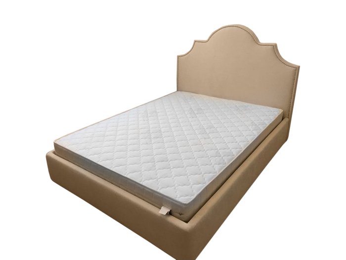 Кровать Фиби светло-коричневого цвета 200х200  - купить Кровати для спальни по цене 71820.0