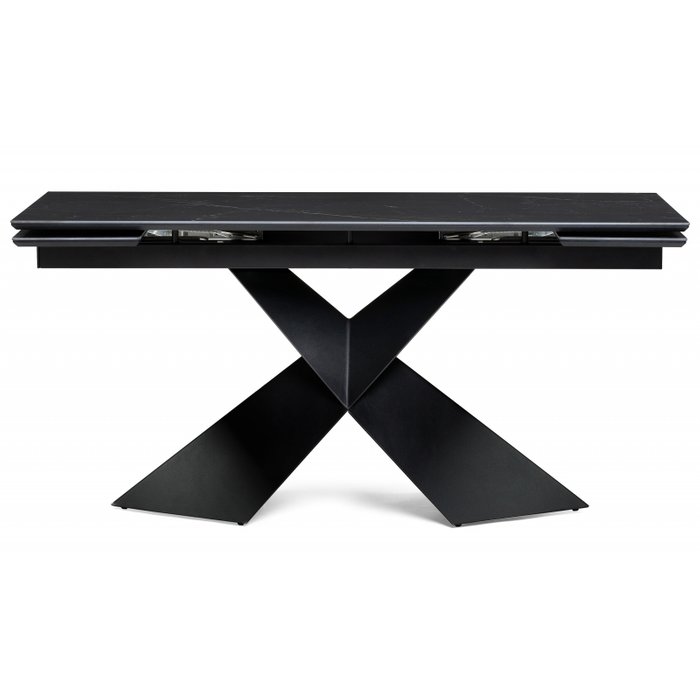Раздвижной обеденный стол Хасселвуд черного цвета - купить Обеденные столы по цене 69590.0