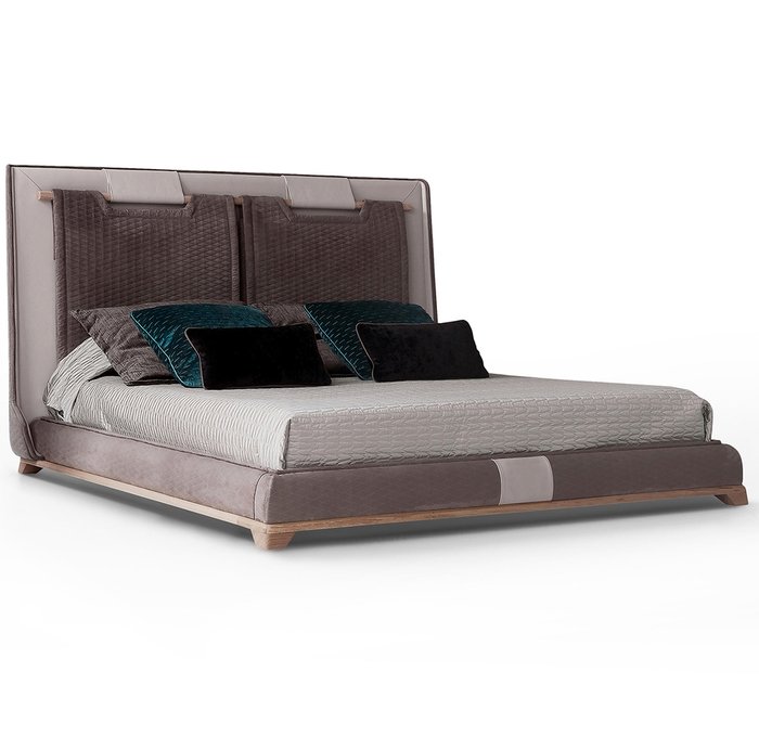 Кровать Tecni Nova серого цвета 180х200 - купить Кровати для спальни по цене 210000.0