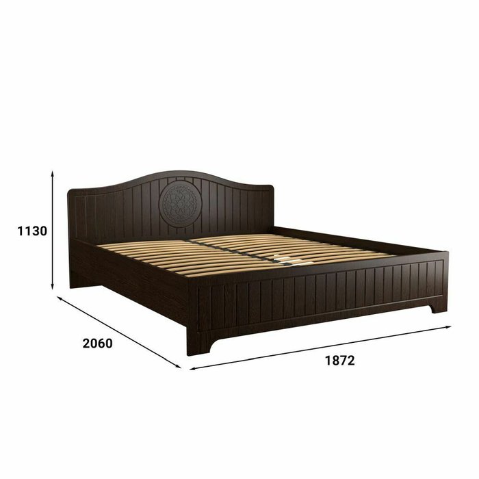 Кровать Монблан 180х200 темно-коричневого цвета - лучшие Кровати для спальни в INMYROOM