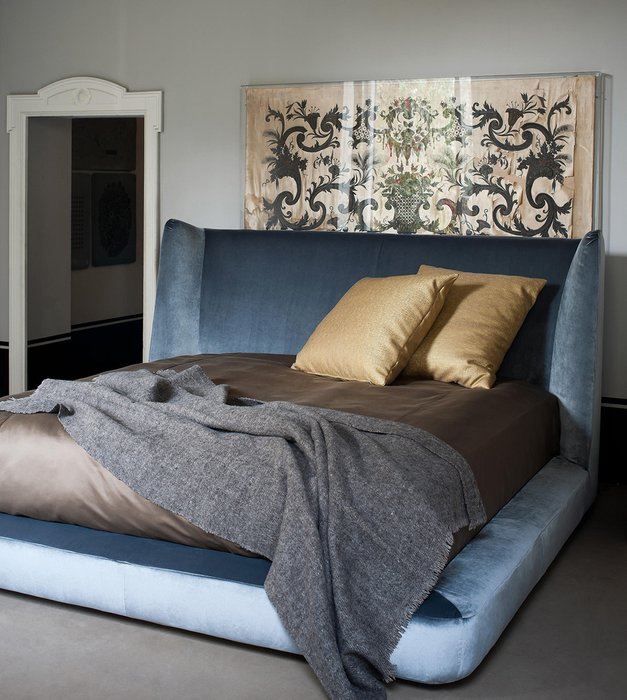 Кровать Midnight серого цвета 180х200 - купить Кровати для спальни по цене 150000.0