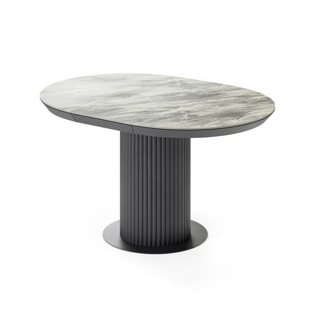 Раздвижной обеденный стол Фрах S серо-черного цвета - купить Обеденные столы по цене 161053.0