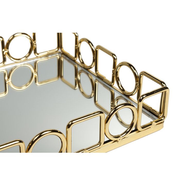 Зеркальный поднос Debra золотого цвета  - лучшие Подносы в INMYROOM