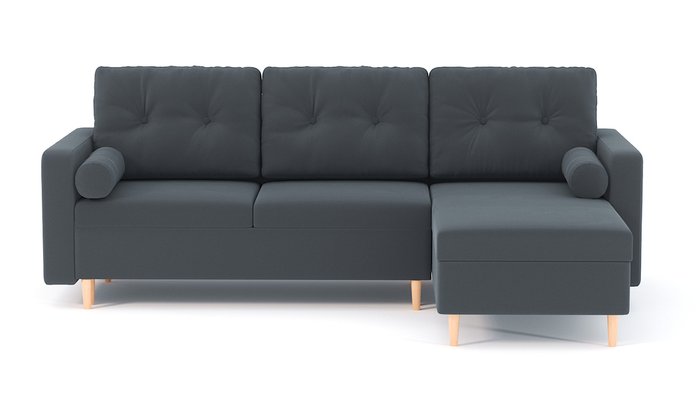 Угловой диван-кровать Палмер серого цвета