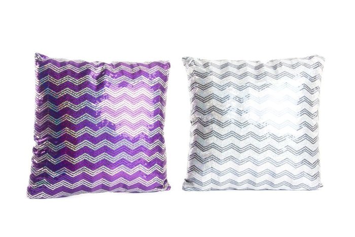 Декоративная подушка Zig Zag фиолетового цвета 