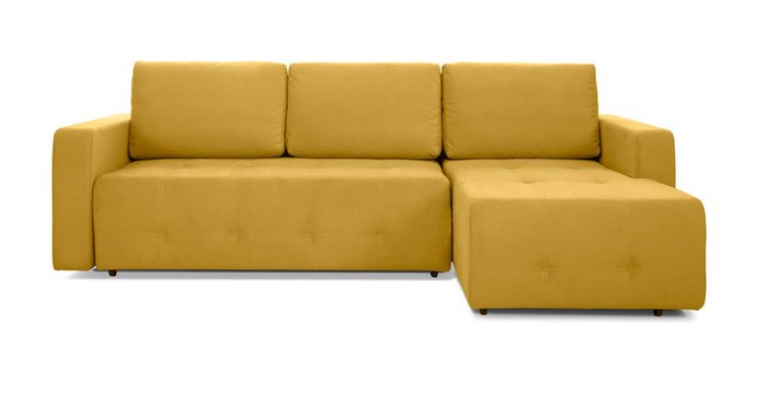 Угловой диван-кровать Хэнк желтого цвета
