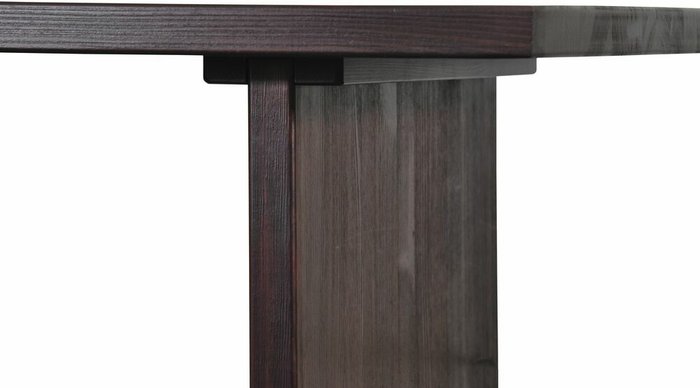 Обеденный стол из массива сосны Галена в цвете темный орех - лучшие Обеденные столы в INMYROOM