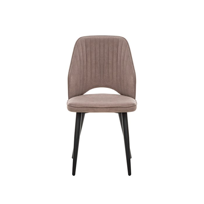 Стул Арман коричневого цвета с черными ножками - купить Обеденные стулья по цене 7680.0