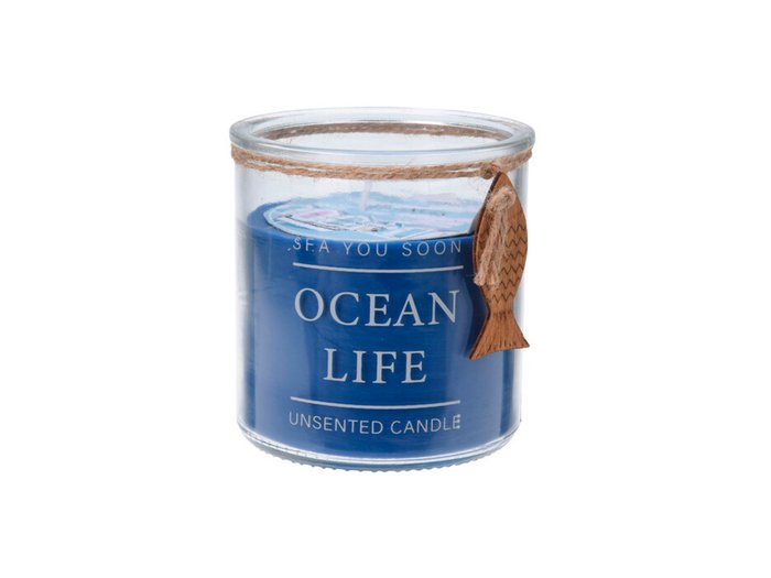 Свеча Ocean Life в банке синего цвета