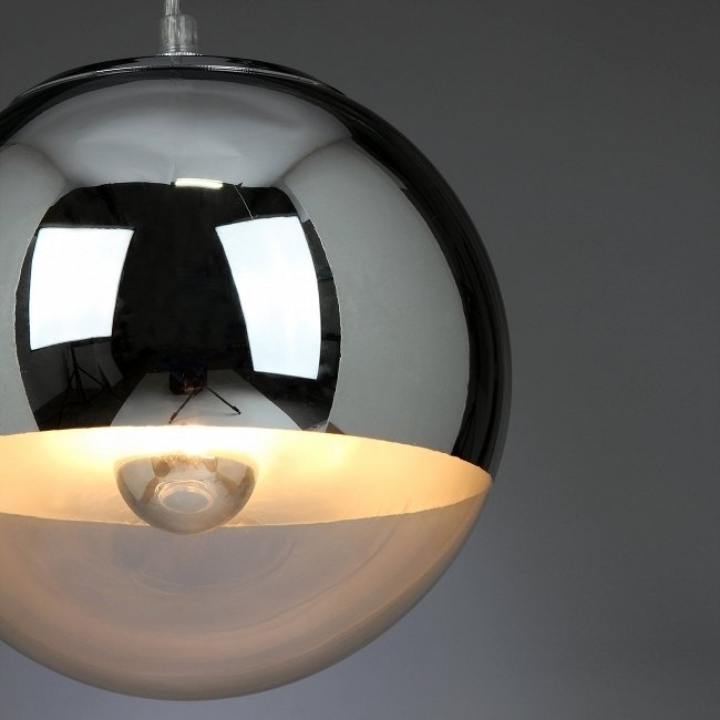 Подвесной светильник Mirror Ball из прозрачного стекла и наполовину из  стали - купить Подвесные светильники по цене 5871.0