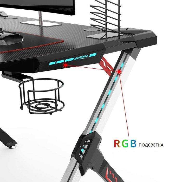 Игровой компьютерный стол с RGB подсветкой - лучшие Письменные столы в INMYROOM