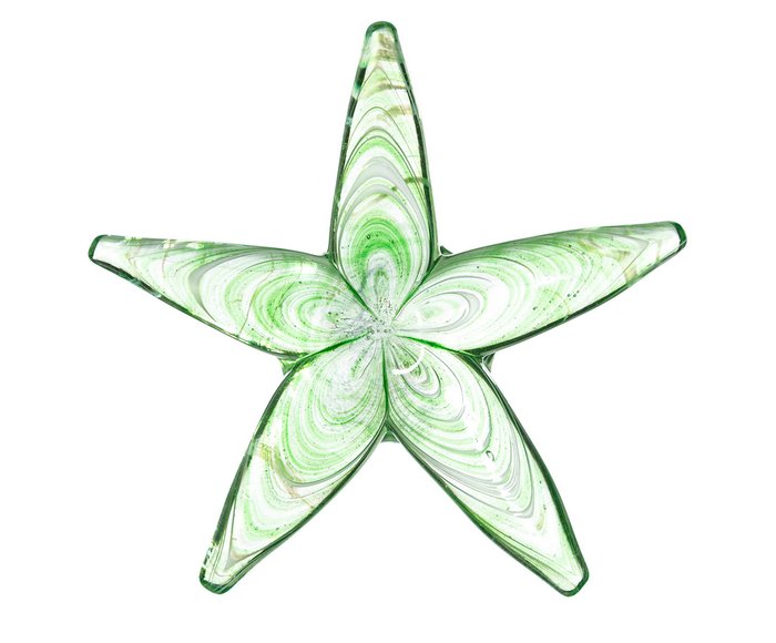 Декор Звезда зеленого цвета