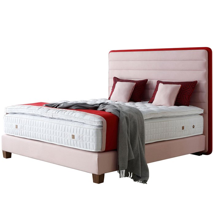Кровать Lounge Headboard розового цвета 180х200