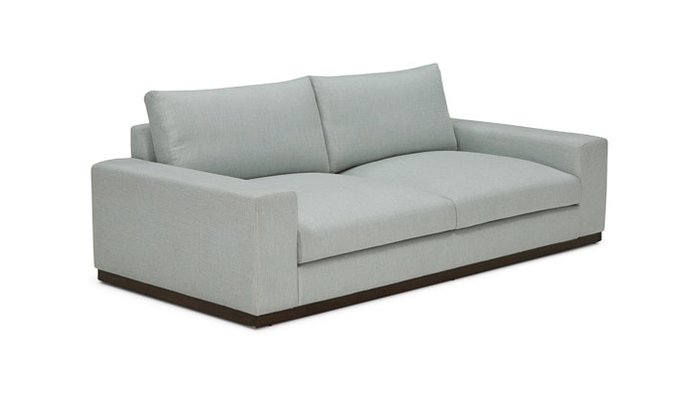 Прямой диван серого цвета - купить Прямые диваны по цене 63000.0