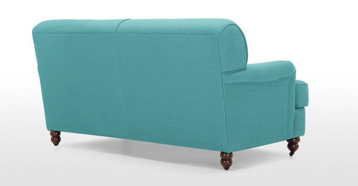  Раскладной диван Orson двухместный голубого цвета - купить Прямые диваны по цене 67300.0