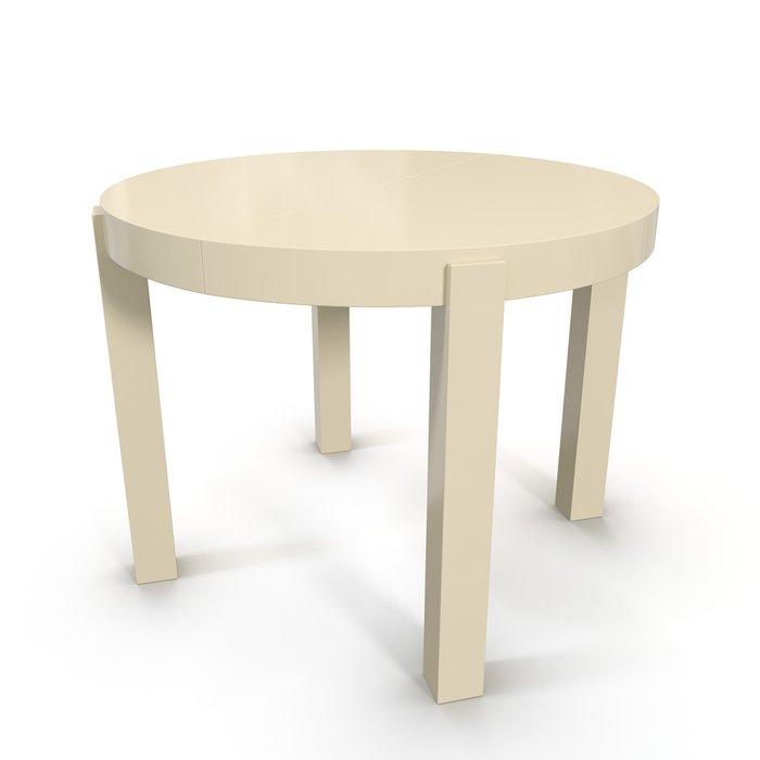Раздвижной обеденный стол Cerro цвета кремовый глянец - лучшие Обеденные столы в INMYROOM