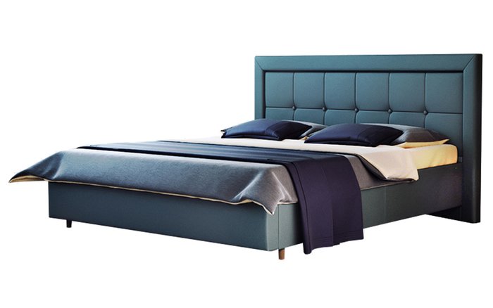 Кровать с подъемным механизмом Венера-8(1) 140х200 синего цвета