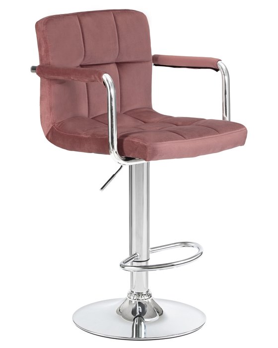 Стул барный с подлокотниками Kruger розового цвета - купить Барные стулья по цене 7570.0