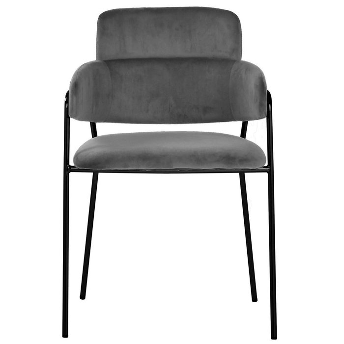 Стул Napoli серого цвета с черными ножками - купить Обеденные стулья по цене 8990.0