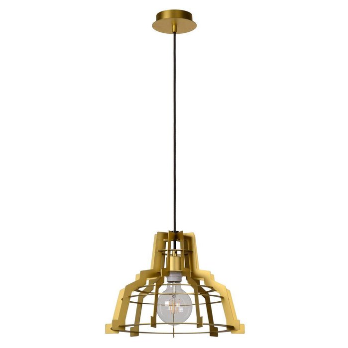 Подвесной светильник Lucide Slivo с плафоном золотого цвета  - купить Подвесные светильники по цене 21695.0