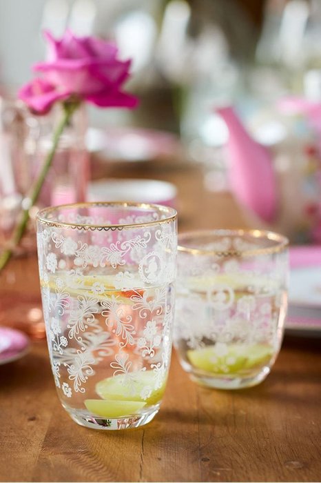 Набор из 6-ти стаканов для воды Floral Water Glass, 280 мл - лучшие Бокалы и стаканы в INMYROOM