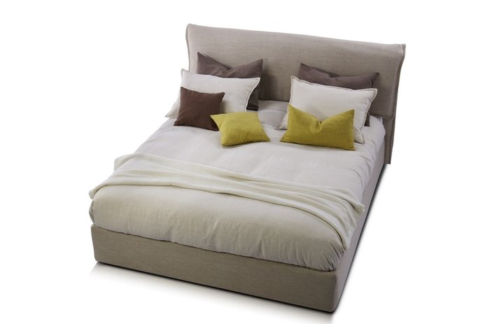 Кровать City 160х190 бежевого цвета с ортопедической решеткой  - купить Кровати для спальни по цене 109000.0