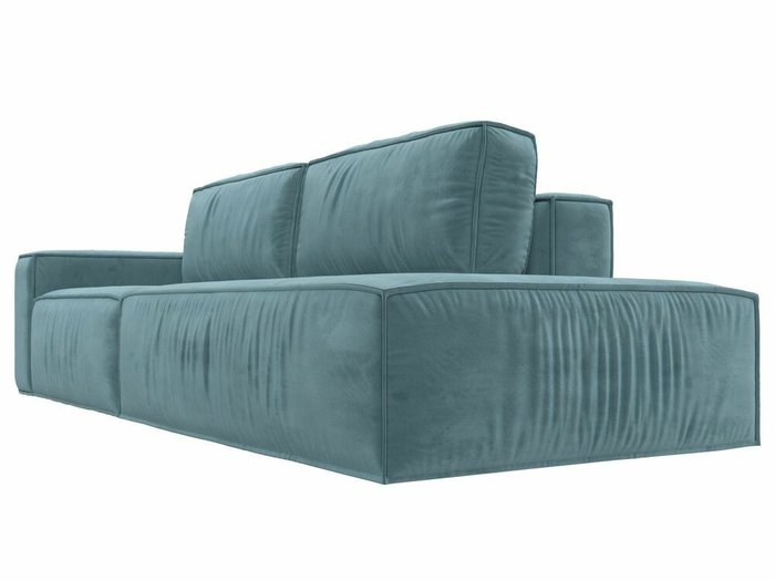 Прямой диван-кровать Прага модерн бирюзового цвета подлокотник слева - лучшие Прямые диваны в INMYROOM