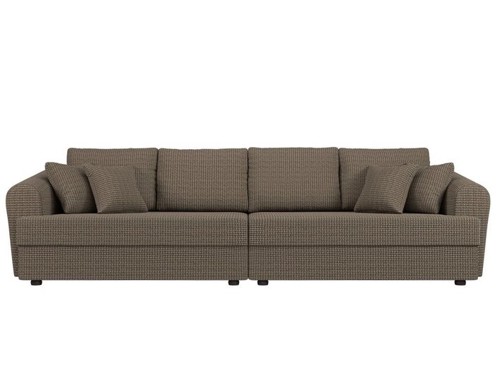 Прямой диван-кровать Милтон коричневого цвета - купить Прямые диваны по цене 66999.0