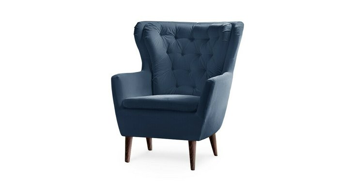 Кресло Дерби темно-синего цвета
