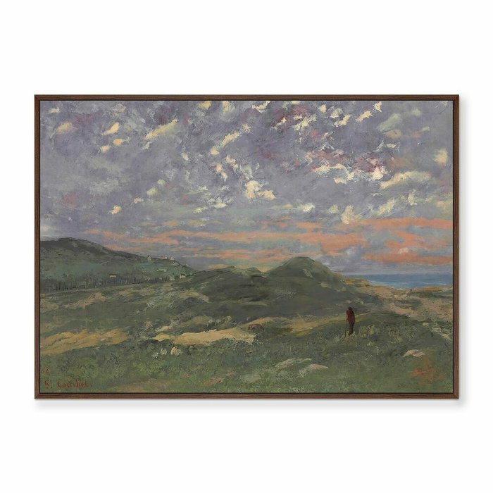 Репродукция картины на холсте Les Dunes De Deauville, 1866г. - купить Картины по цене 21999.0