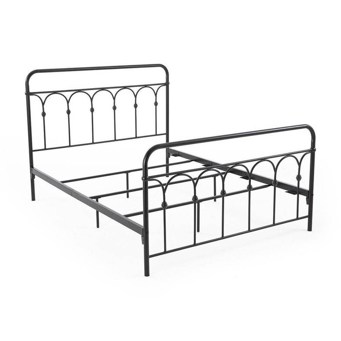 Кровать из металла Clarel 140х190 черного цвета без основания - лучшие Кровати для спальни в INMYROOM